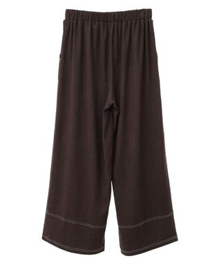 Green Parks 配色ステッチ楊柳イージーパンツ Brown