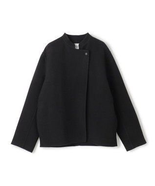 BEIGE， 【andGIRL 秋号掲載】LEMOORE / ウールリバースタンドカラーショートコート Black