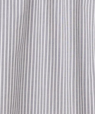 J.PRESS YORK STREET 【WOMEN】バックボタン ストライプブラウス ライトグレー系1