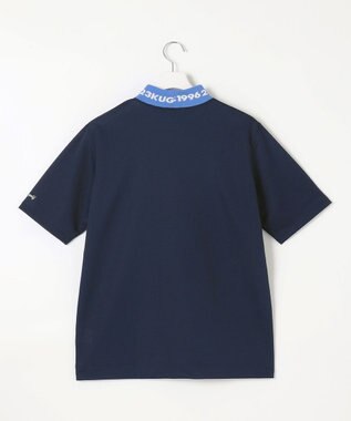 23区GOLF 【WEB限定】【MEN】【吸水速乾/UVケア】襟ロゴ モックネックシャツ ネイビー系