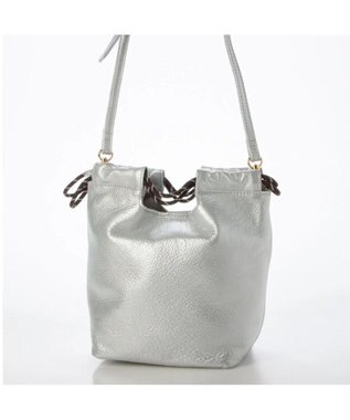 UNBILLION perche 牛革ソフト3wayコードハンドルバッグ シルバー