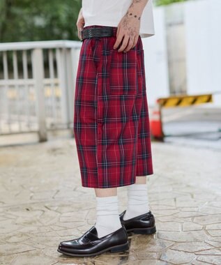WEGO バギーチェックショーツ レッドチェック1