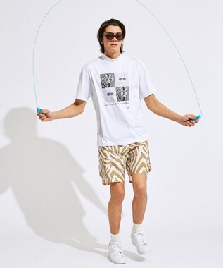 PW CIRCULUS 【高通気 / 軽撥水 / 軽量のDotAir 使用】【MEN】ゼブラ柄ベルテッドショーツ ベージュ系5