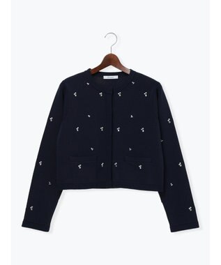 Te chichi パールビジューニットライトジャケット《2026 spring catalog item》 ネイビー