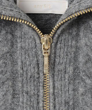 ANY SIS 【2WAY】ケーブルベストSETニット ワンピース チャコール