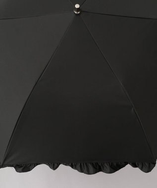 AURORA 【WEB限定】 フリル晴雨兼用傘（折りたたみ傘） ブラック