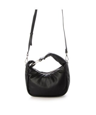 UNBILLION 【テレビ ドラマ着用アイテム】カシュカシュ cachecache / メタルアクセントパフィミニショルダー ブラック