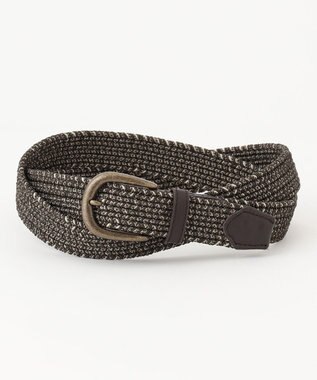 JOSEPH ABBOUD 【キングサイズ・ストレッチ/日本製】ストレッチMIXメッシュ ベルト ダークグリーン系