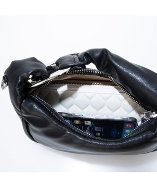 UNBILLION 【テレビ ドラマ着用アイテム】カシュカシュ cachecache / メタルアクセントパフィミニショルダー ブラック