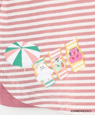 組曲 KIDS 【80-100㎝】シナぷしゅトロピカルボーダー Tシャツ ピンク