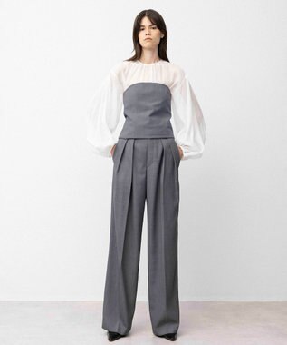 NAVE 【Nave】ウールポリエステルツイル ビスチェ トップグレー系