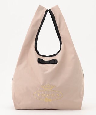 TOCCA 【WEB＆一部店舗限定】【折り畳み収納可能】POINT OF RIBBON ECOBAG エコバッグ ベージュ系