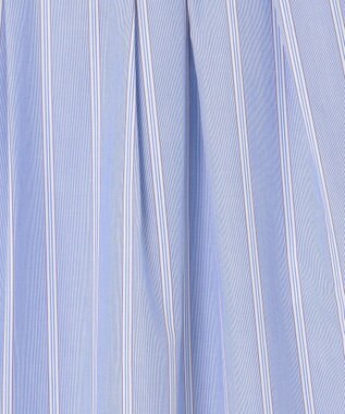 J.PRESS LADIES S 【洗える】 セルロース タイプライター ストライプ フレアー スカート サックスブルー系1