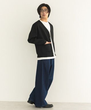 CRAFT STANDARD BOUTIQUE ウォッシャブルVネックカーディガン Black