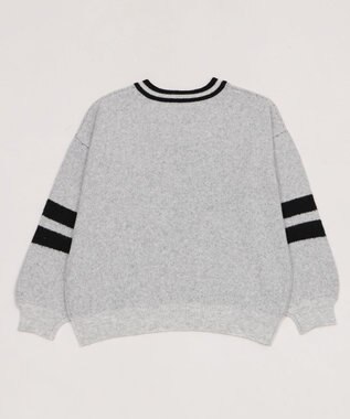 WEGO 【25年秋冬新作】フラッフィーVネックニットBIGプルオーバー アッシュグレー