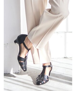 Green Parks ＲＵＰＩＳ．　グルカヒールサンダル Black