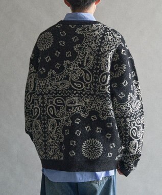 CRAFT STANDARD BOUTIQUE ペイズリー柄ニットプルオーバー Black