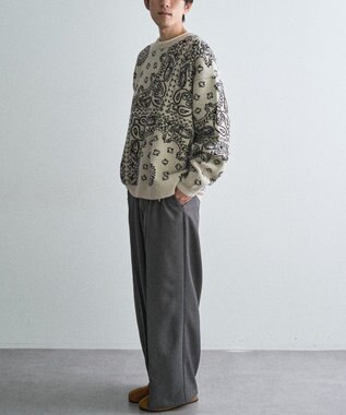 CRAFT STANDARD BOUTIQUE ペイズリー柄ニットプルオーバー Ivory