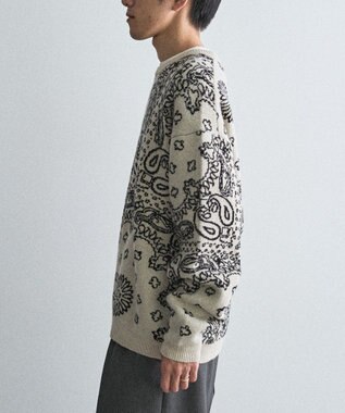 CRAFT STANDARD BOUTIQUE ペイズリー柄ニットプルオーバー Ivory