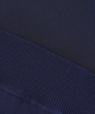 23区GOLF 【23Fondation/WOMEN】レイヤード風 コンビモックネック ネイビー系
