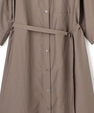 23区 【先行予約】ナイロンコットンタフタ シャツワンピース モカ系