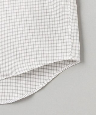 GOTAIRIKU 春夏向け【形態安定】SUMMERPREMIUMPLEATS_スナップダウンカラー 半袖ドレスシャツ_ブラウン(25年限定色) 白地×ダークブラウン格子