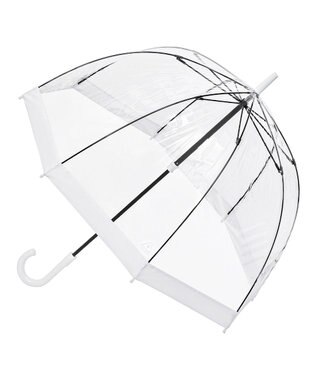 MOONBAT 【雑誌掲載／non・no】フルトン (FULTON) Birdcage ワンポイントロゴ 長傘 透明傘 ホワイト