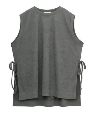 Green Parks サイドリボンノースリーブチュニック Gray