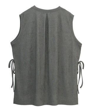 Green Parks サイドリボンノースリーブチュニック Gray