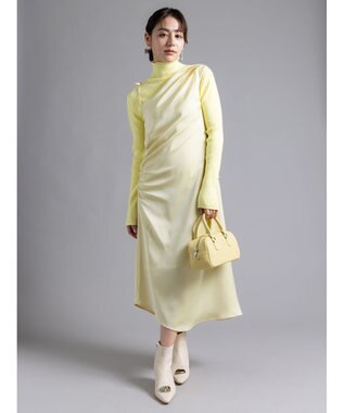 Te chichi 【Atelier Bonheur】サテンキャミドレス《2025winter catalog item》 イエロー