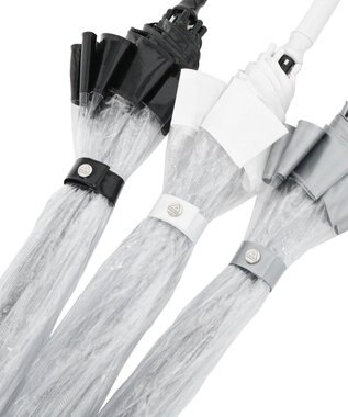 MOONBAT 【雑誌掲載／non・no】フルトン (FULTON) Birdcage ワンポイントロゴ 長傘 透明傘 ホワイト