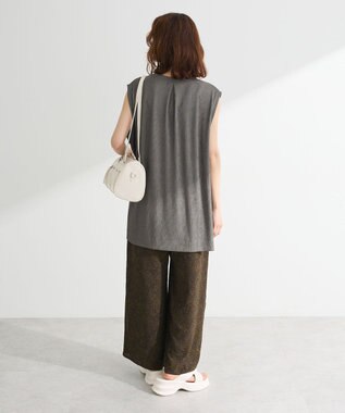 Green Parks サイドリボンノースリーブチュニック Gray