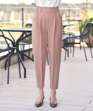 Tiaclasse 【小倉優子さん着用・洗える】カラーテーパードパンツ ピンク