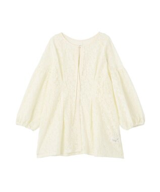 Green Parks メッシュレースタック入りプルオーバー Ivory