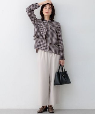 組曲 シュットクロスワイド パンツ サンドベージュ系