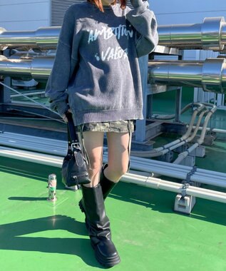 WEGO ヴィンテージウォッシュニットプルオーバー スミクロ