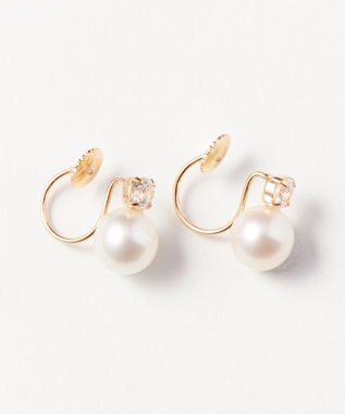 Phoebe 【K10】ジュエルパールイヤリング ゴールド
