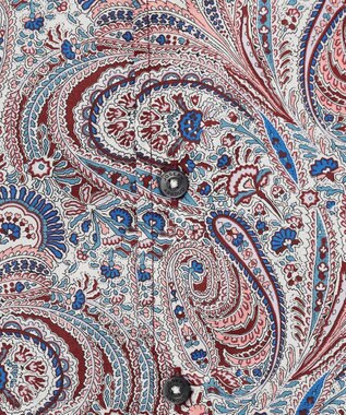 JOSEPH ABBOUD リバティプリント シャツ ワイン系5