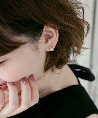 Phoebe 【K10】ジュエルパールイヤリング ゴールド