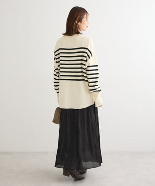 Green Parks ふわもっちニットプルオーバー Border