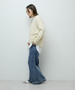 Green Parks ふわもっちニットプルオーバー Off White