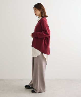 Green Parks ふわもっちニットプルオーバー Bordeaux