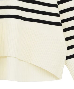 Green Parks ふわもっちニットプルオーバー Border