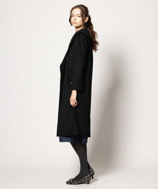 TOCCA LOOFAH ショールカラーウールコート ブラック系