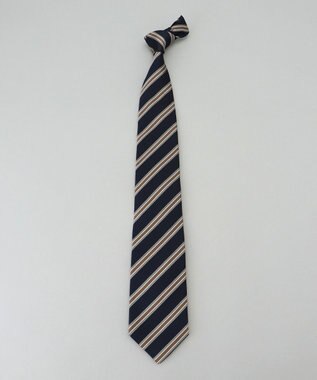 GOTAIRIKU  GOTAIRIKU別注【日本製】シルク ネクタイ_レジメンタル柄 ネイビー×ブラウン