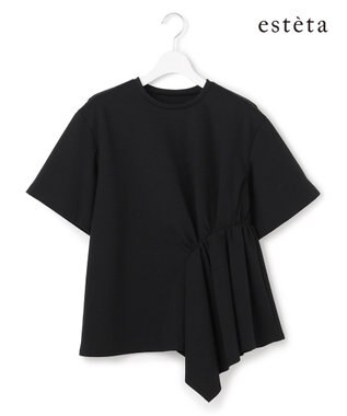 23区 S 【エステータ】コットンコンプレッシャージャージー タックデザイン カットソー