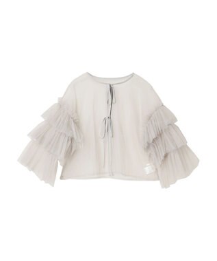 Green Parks ・ＥＬＥＮＣＡＲＥ　ＤＵＥ　２ｗａｙチュールブラウス Light Gray