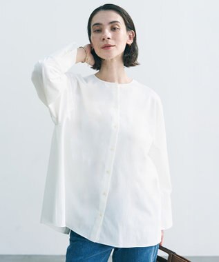 UNFILO 【WEB限定カラー】バックリボン イージーケアシャツ