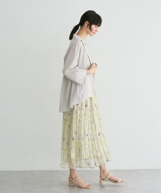 YECCA VECCA 【UVカット/接触冷感/遮熱】バックギャザーテーラードライトジャケット Light Beige