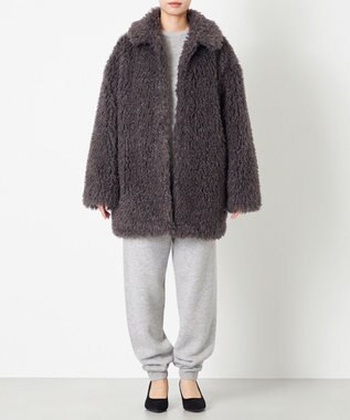 NAVE 【Nave】ニードルボア ミドル ジャケット チャコール系